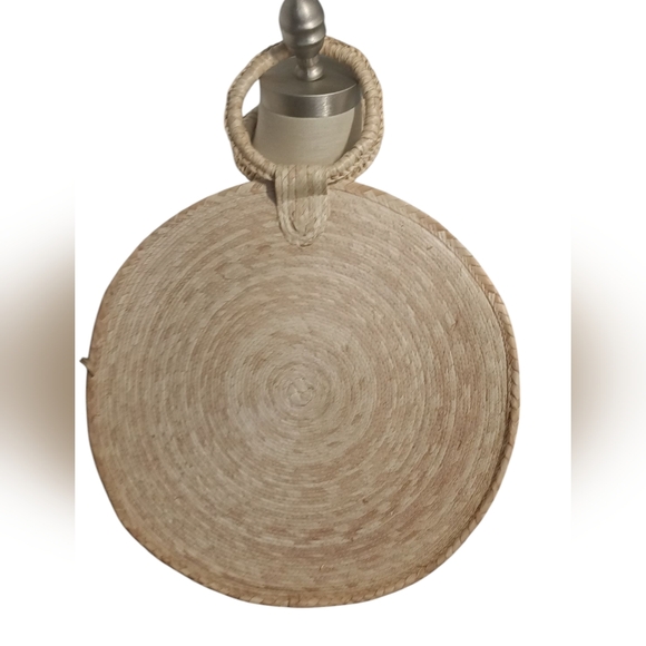 Unbranded Handbags - Palm Leaf Round Tote Natural